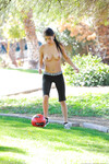 Megan Salinas den store boobed fodbold pige