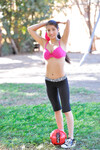 Megan Salinas den store boobed fodbold pige